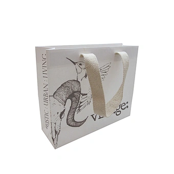 Wholesale Print Custom Design White Kraft Paper Bag with Logo